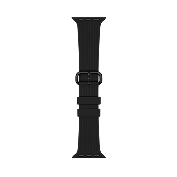 Apple Watch (38/40/SE/41/42mm) Native Union Curve Strap Silikone Rem - Sort