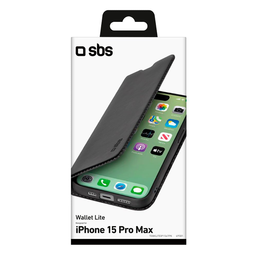 SBS iPhone 15 Pro Max Wallet Lite Cover - Sort