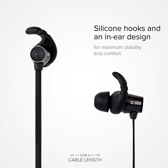 SBS BT501 Magnetisk Bluetooth In-Ear Høretelefoner - Sort