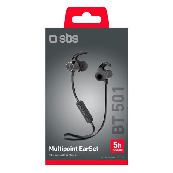 SBS BT501 Magnetisk Bluetooth In-Ear Høretelefoner - Sort