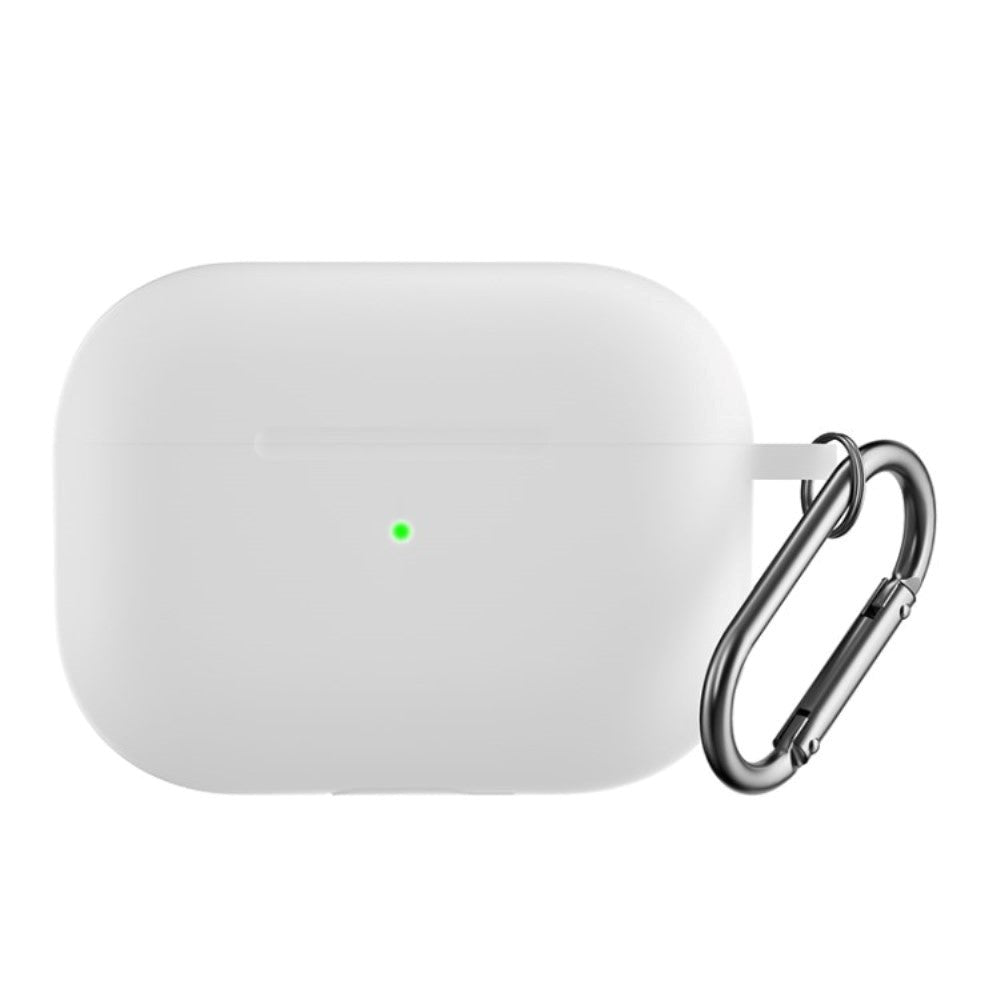 Apple Airpods Pro 2nd Gen (2022) Silikone Cover m. Karabinhage - Hvid