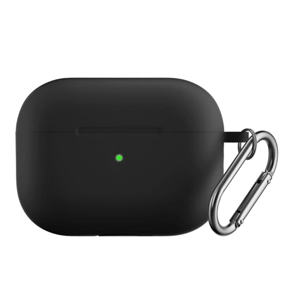 Apple Airpods Pro 2nd Gen (2022) Silikone Cover m. Karabinhage - Sort