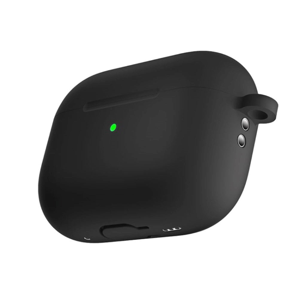 Apple Airpods Pro 2nd Gen (2022) Silikone Cover m. Karabinhage - Sort