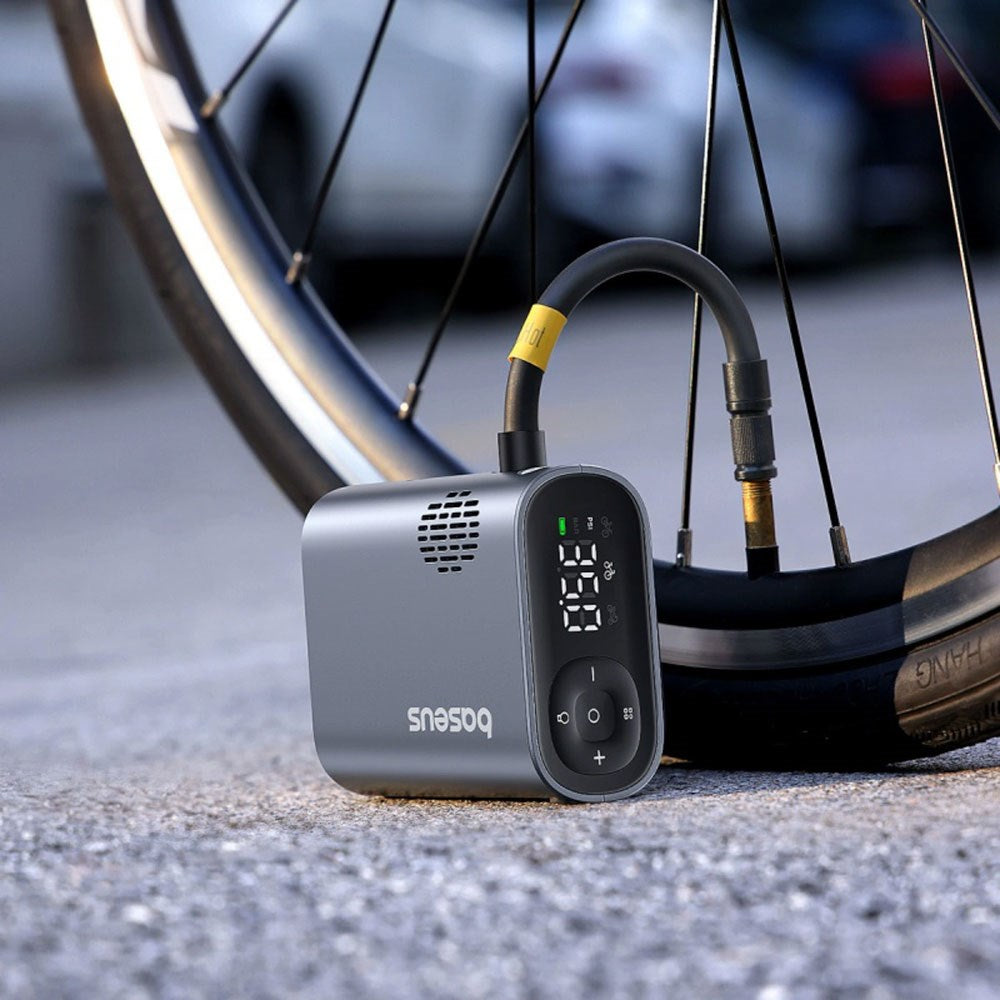 Baseus PrimeTrip Elektrisk Cykelpumpe Kompressor - Grå