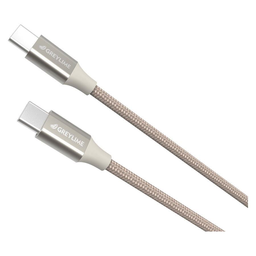 GreyLime Braided USB-C til USB-C Kabel 1 m - Beige