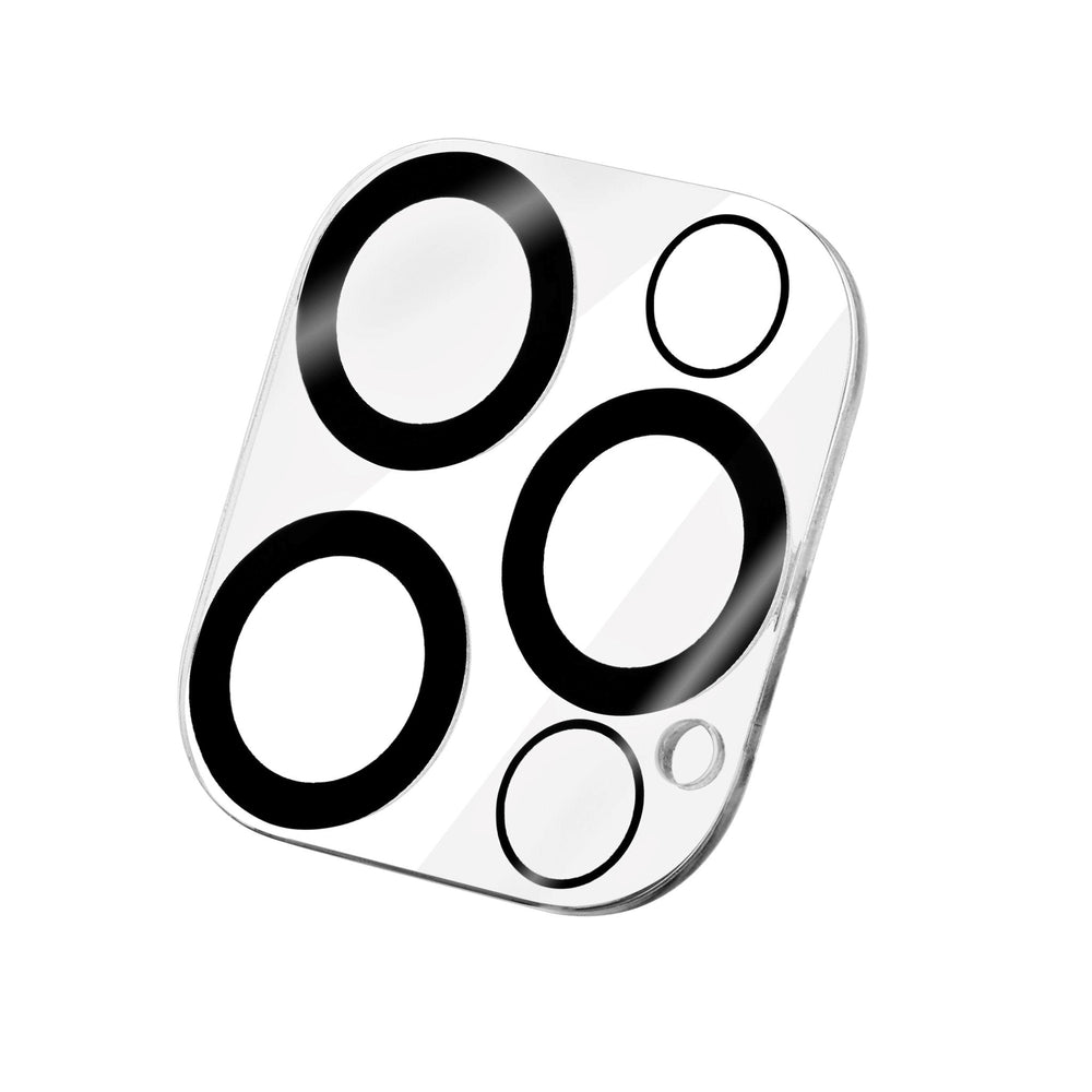 QDOS iPhone 13 Pro OptiGuard Kameralinse Beskyttelsesglas - Gennemsigtig / Sort Kant