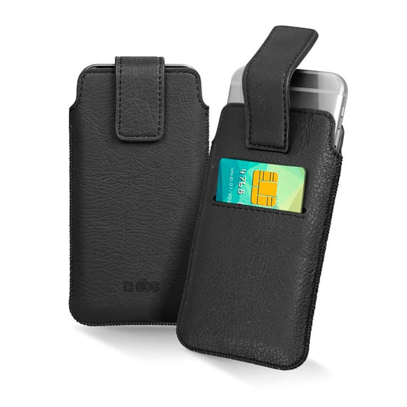 SBS Universal Sleeve m. Kortlomme - (Maks. Mobil: 158 x 78 x 8 mm) - Sort