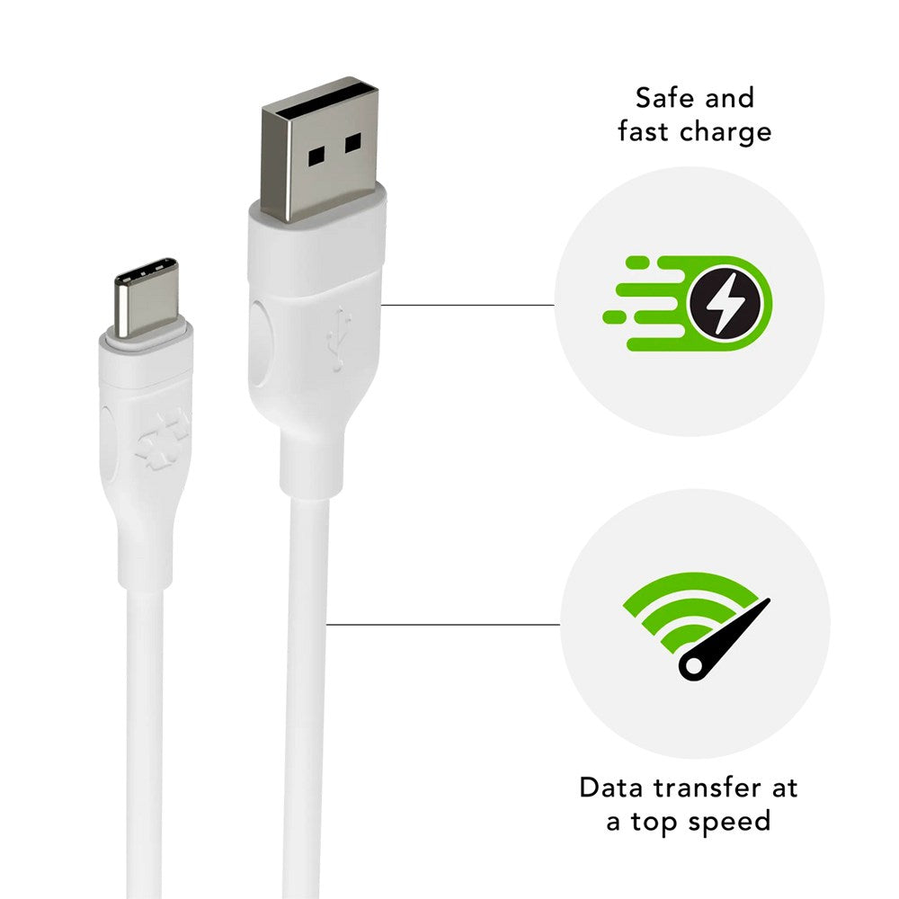 dbramante1928 Opladningskabel af Genbrugsplast - USB-A til USB-C - 36W - 1.2M - Hvid