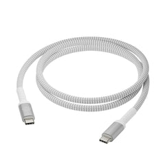 dbramante1928 Opladningskabel af Flettet Genbrugskabel - USB-C til USB-C - 100W - 1.2M - Hvid