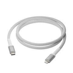 dbramante1928 Opladningskabel af Flettet Genbrugskabel - USB-C til Lightning - 36W - 1.2M - Hvid