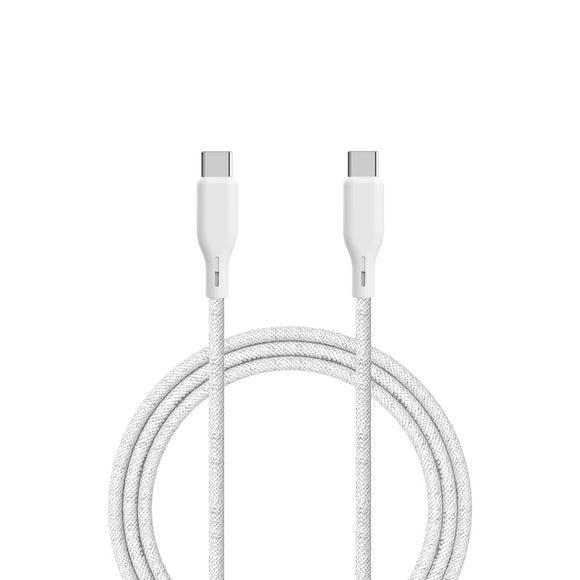 ËSSENTIALS by Upström 100W USB-C til USB-C Kabel 2.5m - Hvid