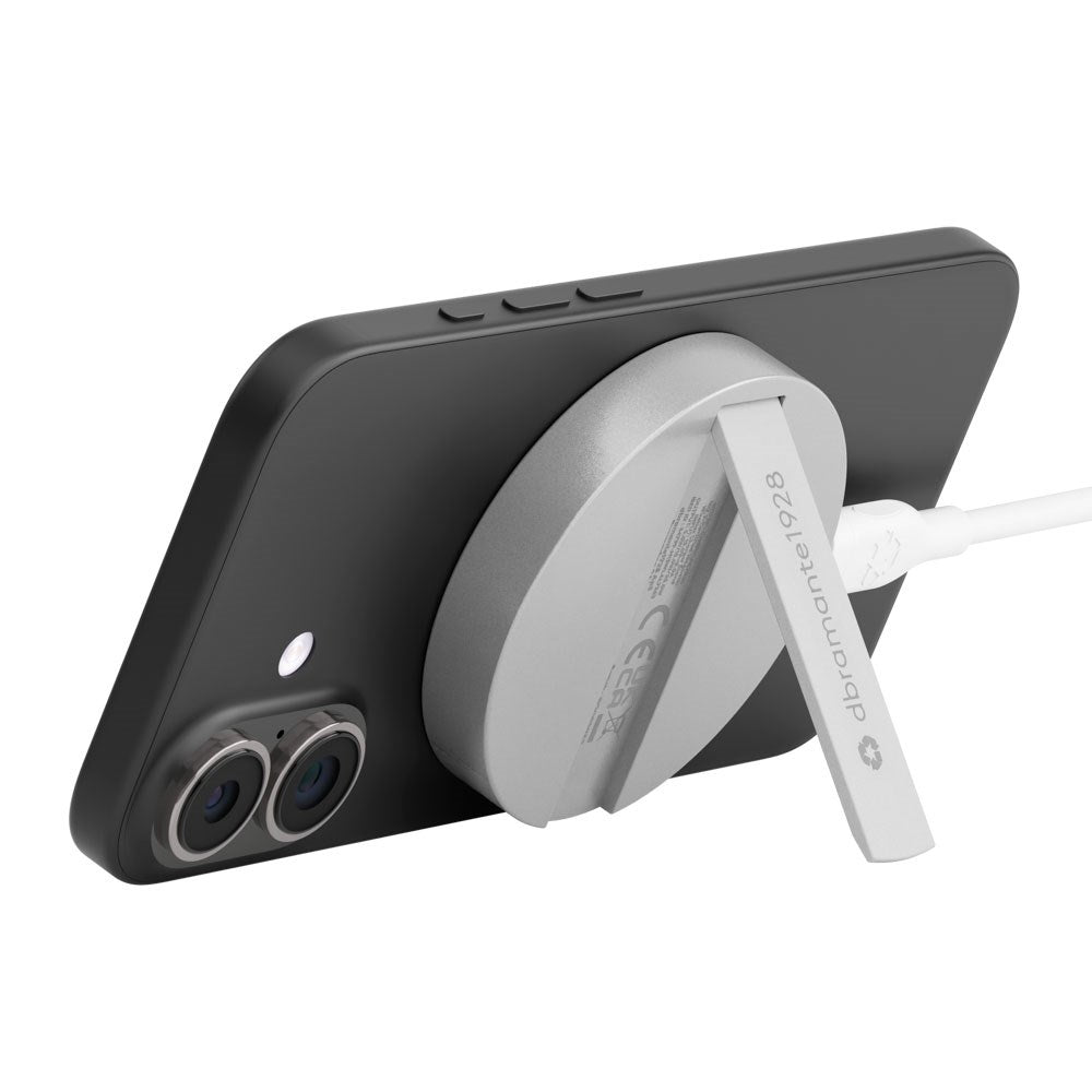 dbramante1928 Qi2 25W Trådløs Magnetisk Oplader m. Ståfunktion - MagSafe Kompatibel - Aluminium