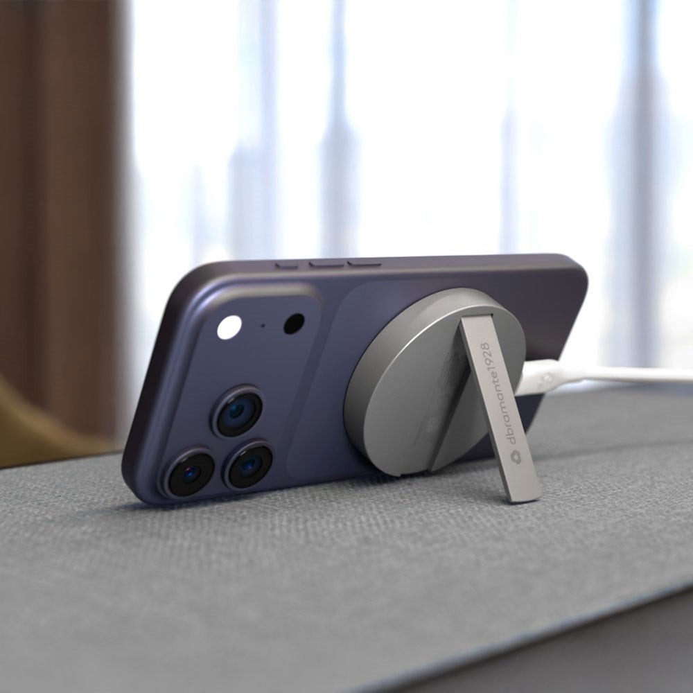 dbramante1928 Qi2 25W Trådløs Magnetisk Oplader m. Ståfunktion - MagSafe Kompatibel - Aluminium