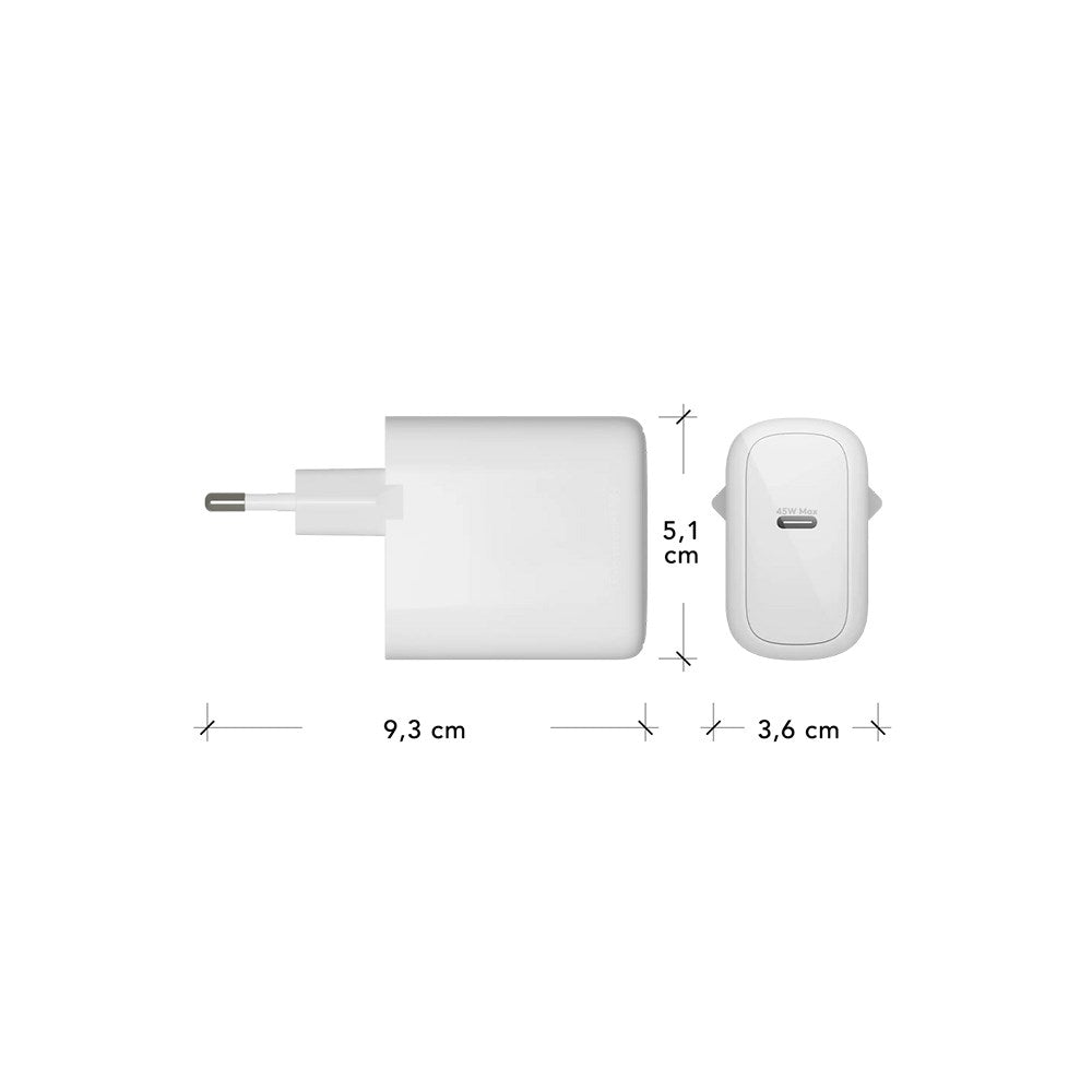 dbramante1928 EU Vægoplader - 1 x USB-C 45W - Hvid