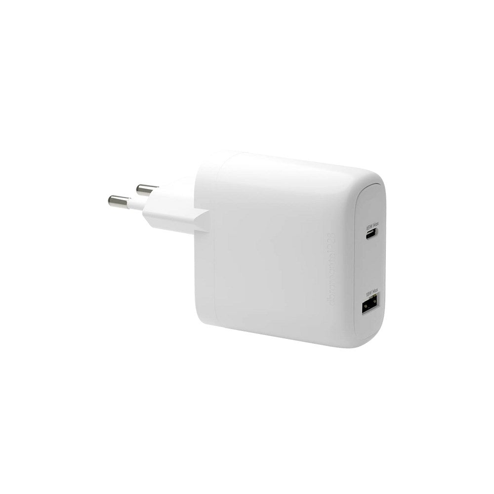 dbramante1928 EU Vægoplader - 1 x USB-C 65W/1 x USB-A 18W - Hvid
