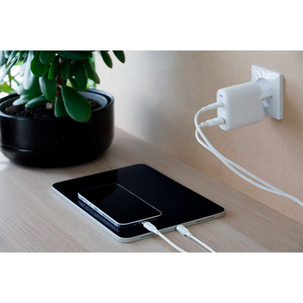 dbramante1928 EU Vægoplader - 1 x USB-C 65W/1 x USB-A 18W - Hvid