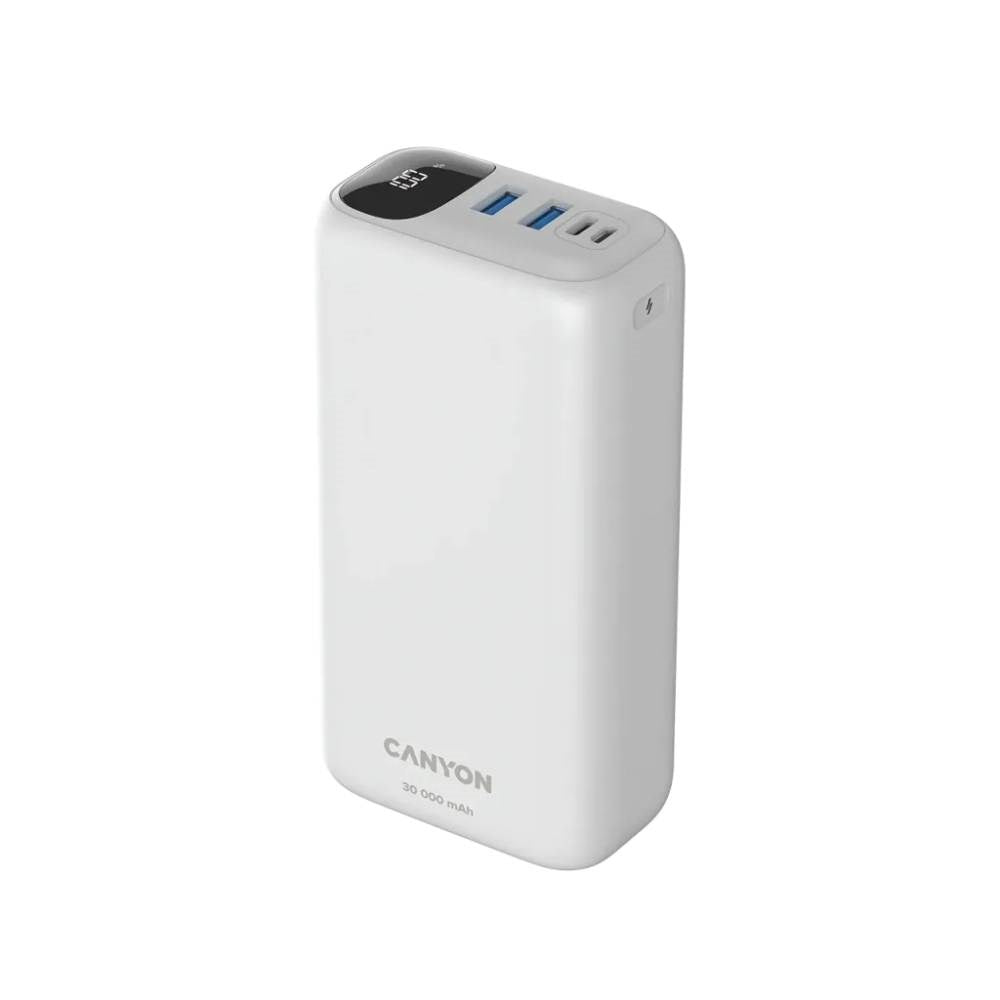 Canyon PB301 20W PowerBank - 30.000 mAh - Hvid