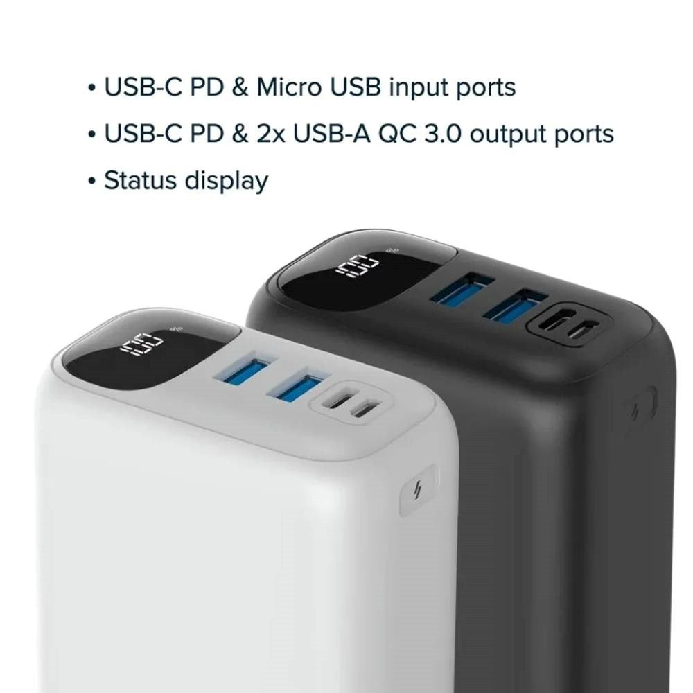 Canyon PB301 20W PowerBank - 30.000 mAh - Sort