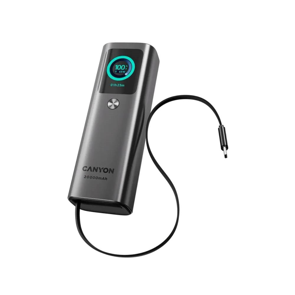 Canyon OnPower 265 PowerBank - 165W / 20.000 mAh - Grå