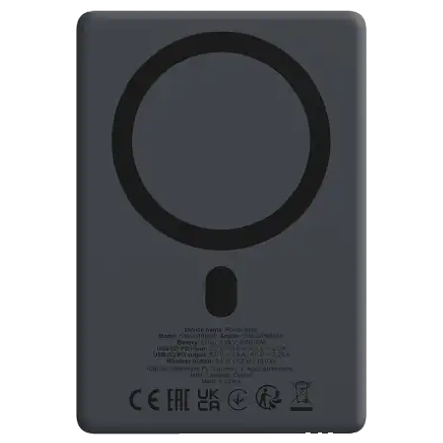 Canyon OnPower 500 5000 mAh PowerBank - MagSafe Kompatibel - Sort