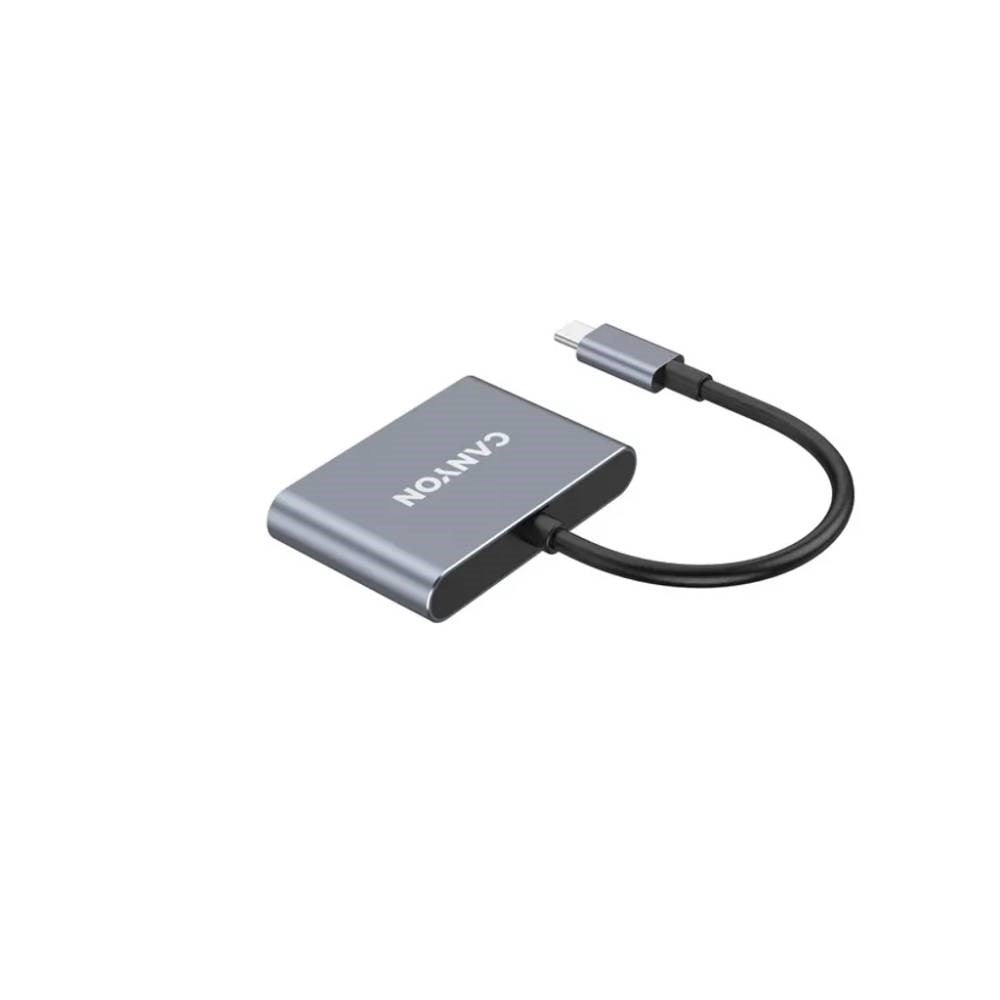 Canyon DS3 3-i-1 USB-C Hub - Grå