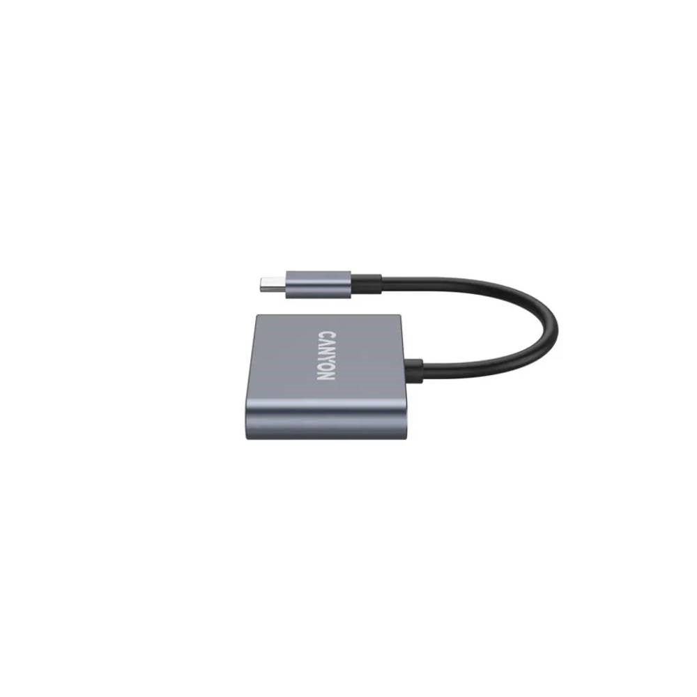 Canyon DS3 3-i-1 USB-C Hub - Grå