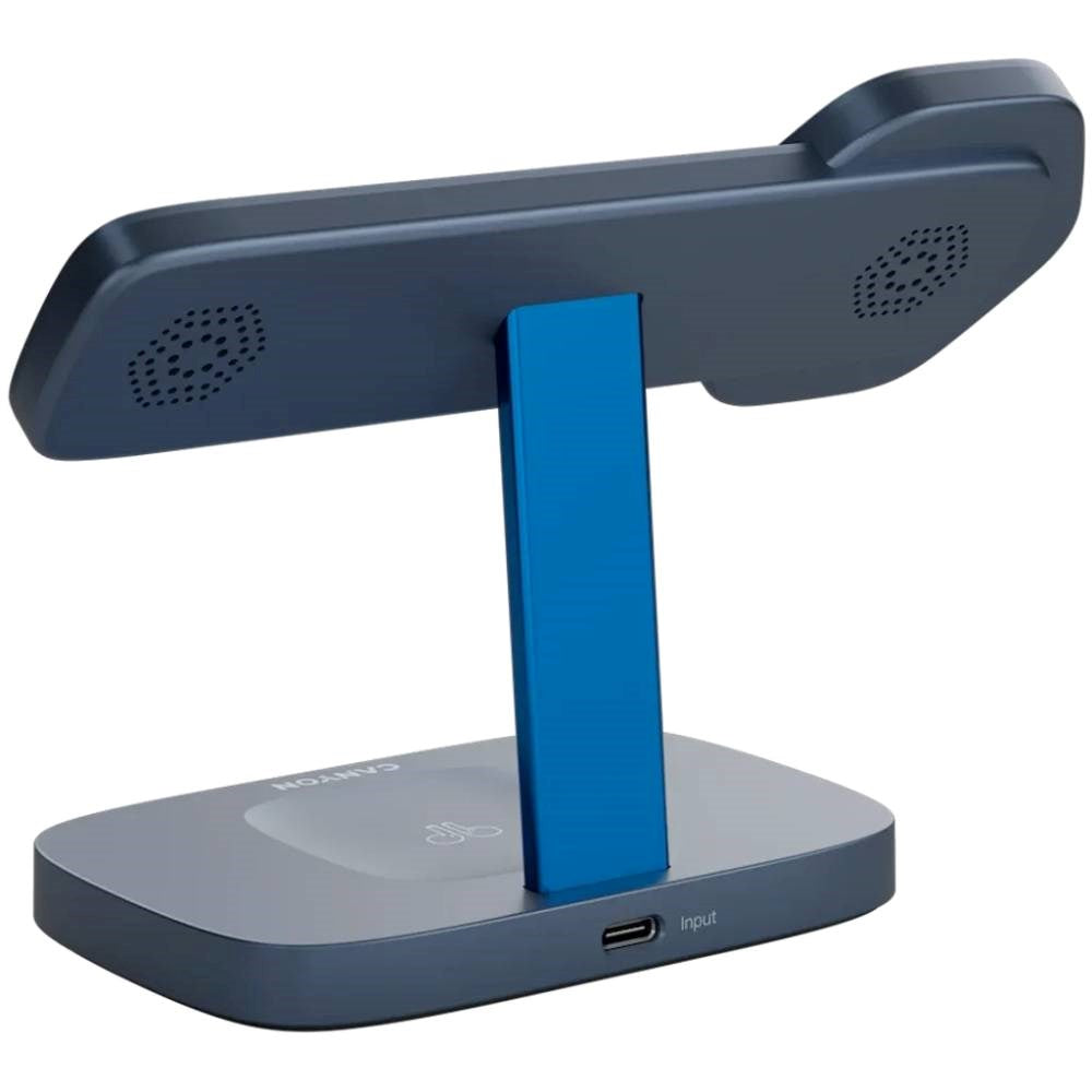 Canyon Hexagon 15W 3-i-1 Trådløs Oplader - Qi / MagSafe Kompatibel - Grå / Blå