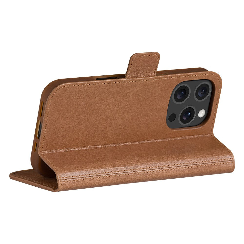 iPhone 16 Pro dbramante1928 Copenhagen Slim Ægte Læder Cover m. Pung - Tan