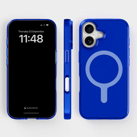 agood company iPhone 16 CLRPRTCT 100% Genbrugs Plastik Cover - Transparent / Cobalt Blue