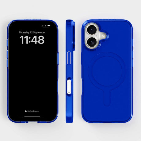 agood company iPhone 16 CLRPRTCT 100% Genbrugs Plastik Cover - Transparent / Cobalt Blue
