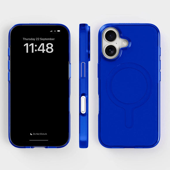 agood company iPhone 16 CLRPRTCT 100% Genbrugs Plastik Cover - Transparent / Cobalt Blue