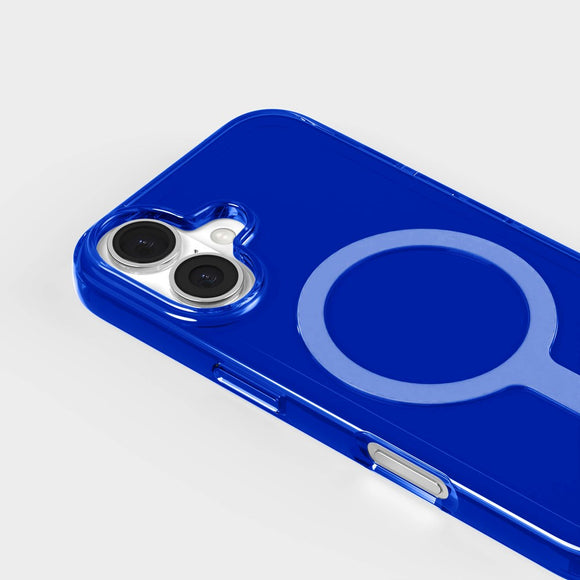 agood company iPhone 16 CLRPRTCT 100% Genbrugs Plastik Cover - Transparent / Cobalt Blue
