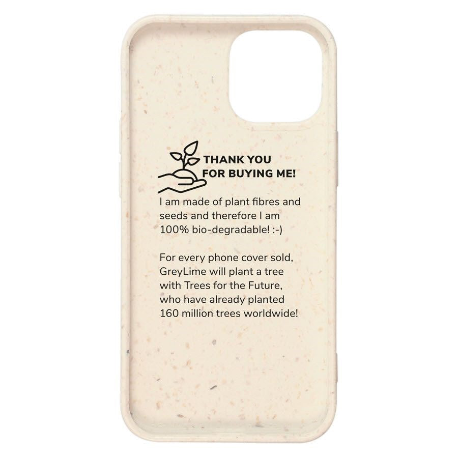 iPhone 13 Mini GreyLime 100% Plantebaseret Cover - Beige - Køb et Cover & Plant et træ