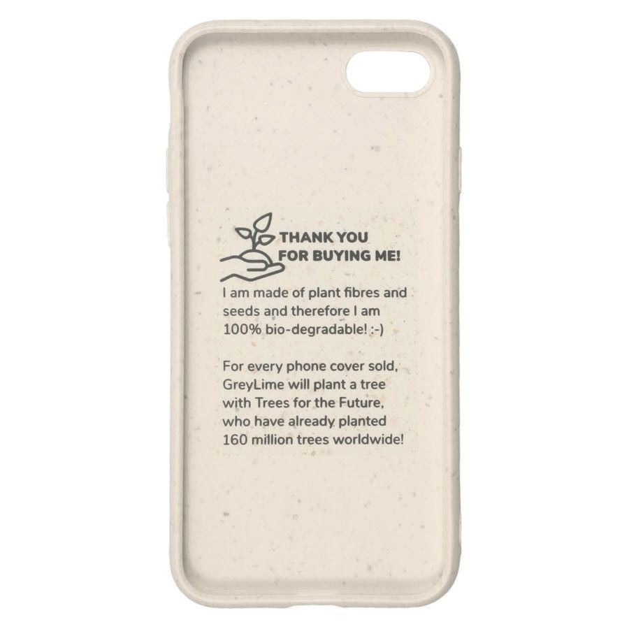 iPhone SE (2022 / 2020) / 8 / 7 / 6(s) GreyLime 100% Plantebaseret Cover - Beige - Køb et Cover & Plant et træ