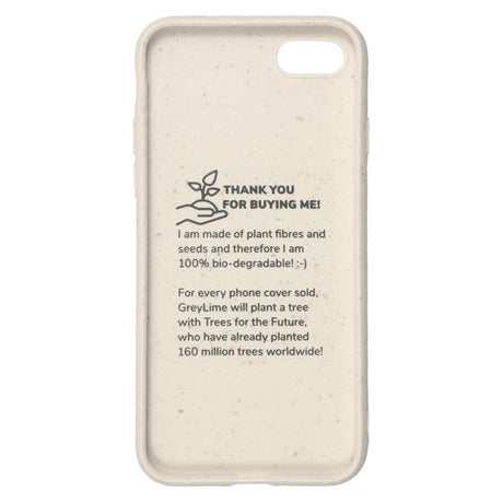 iPhone SE (2022 / 2020) / 8 / 7 / 6(s) GreyLime 100% Plantebaseret Cover - Beige - Køb et Cover & Plant et træ