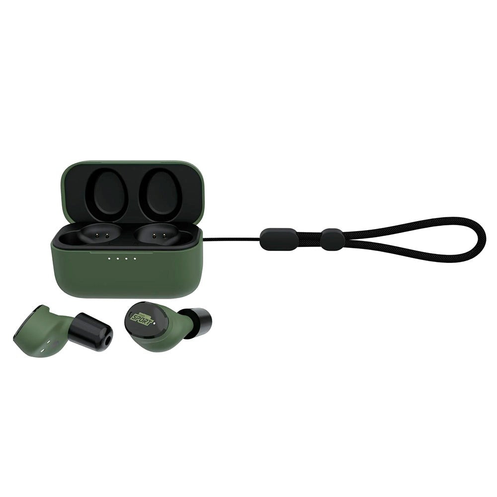 ISOtunes Sport CALIBER Støjdæmpende Høreværn & In-Ear Høretelefon til Skydning - Grøn