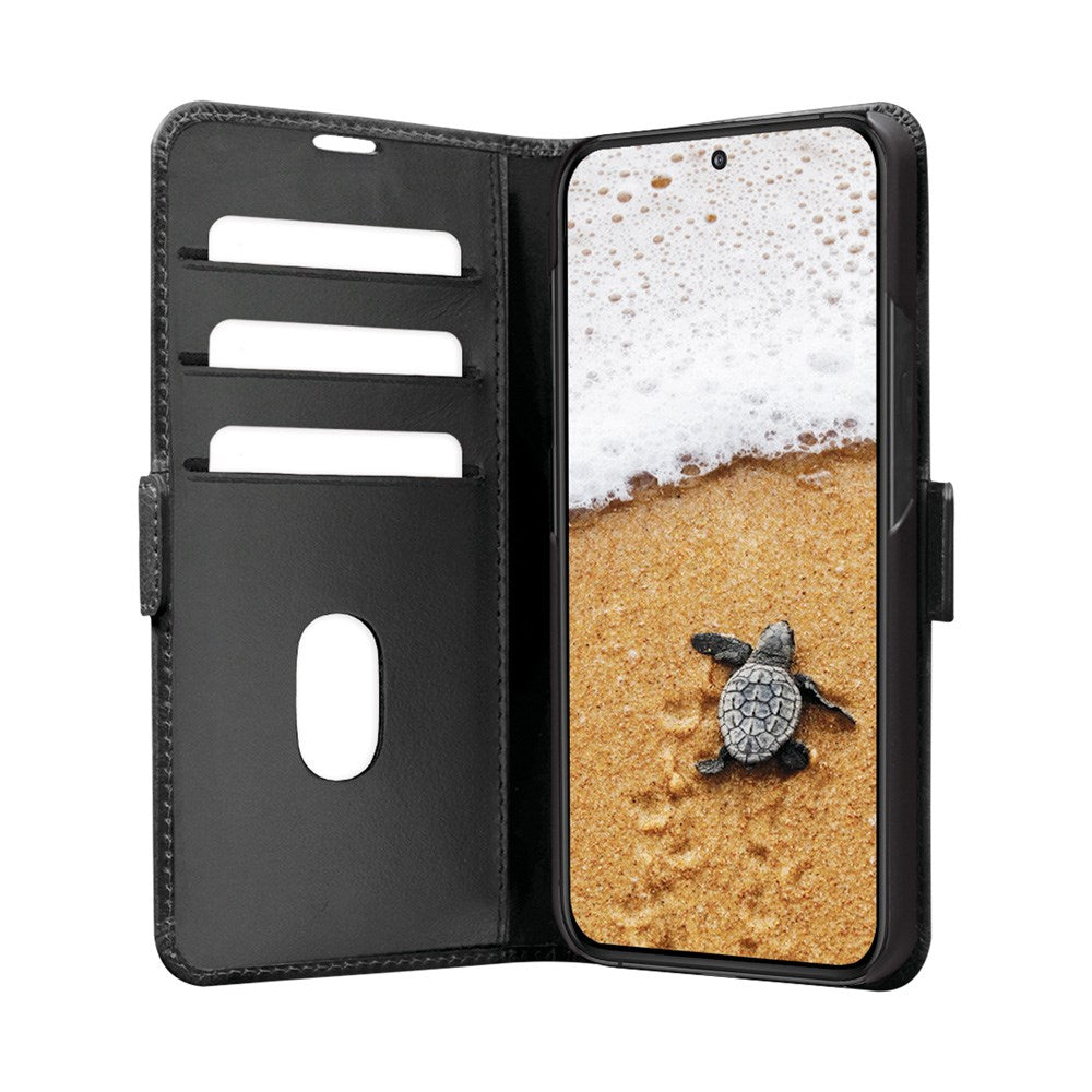 Samsung Galaxy S25 dbramante1928 Copenhagen Slim Ægte Læder Cover m. Pung - Black