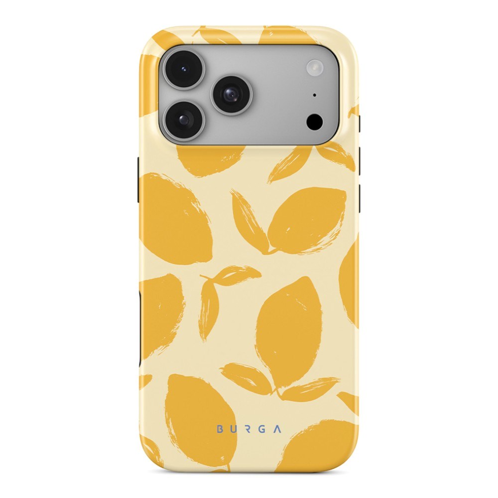 iPhone 18 Pro Burga Tough Fashion Case - MagSafe Kompatibel - Lemon Tart