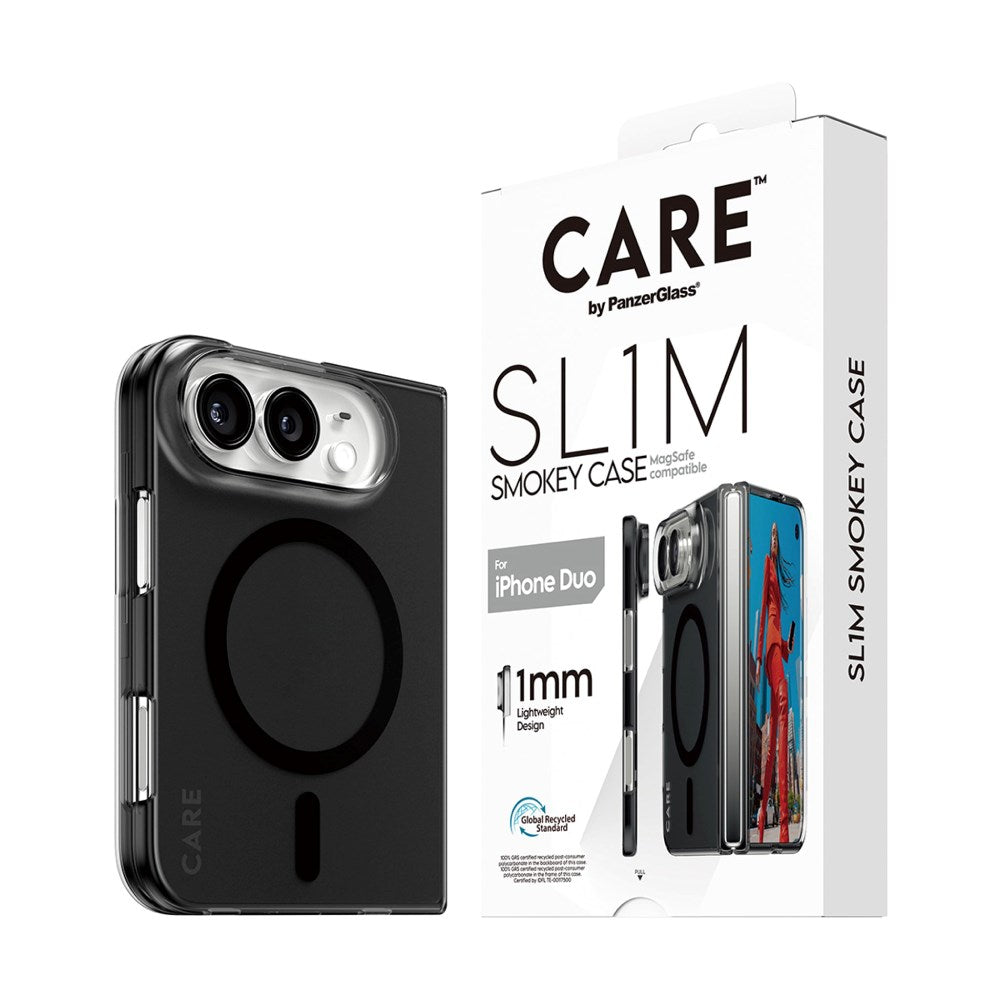 iPhone Duo CARE by PanzerGlass FLAGSHIP Signature Case  - MagSafe Kompatibel - Smokey Black