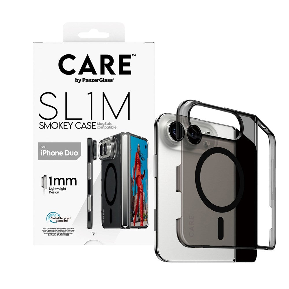 iPhone Duo CARE by PanzerGlass FLAGSHIP Signature Case  - MagSafe Kompatibel - Smokey Black