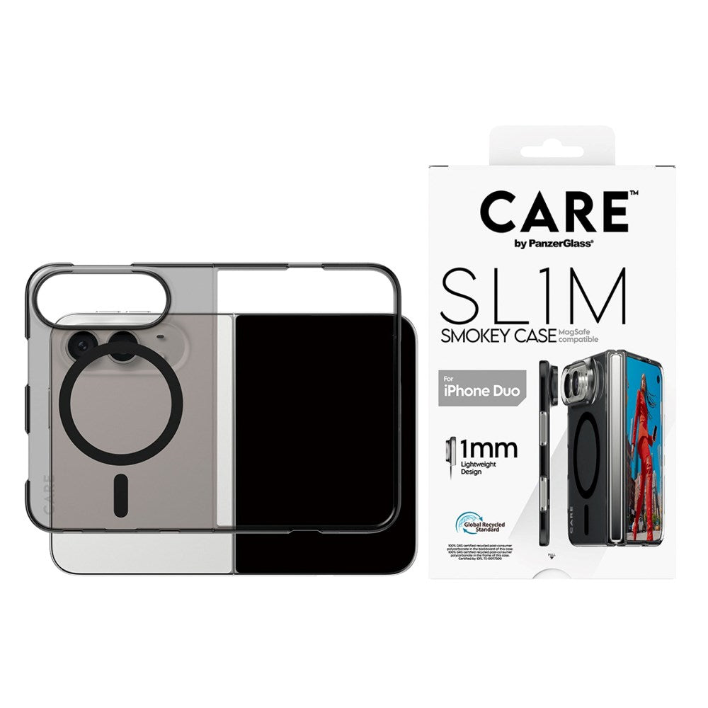 iPhone Duo CARE by PanzerGlass FLAGSHIP Signature Case  - MagSafe Kompatibel - Smokey Black