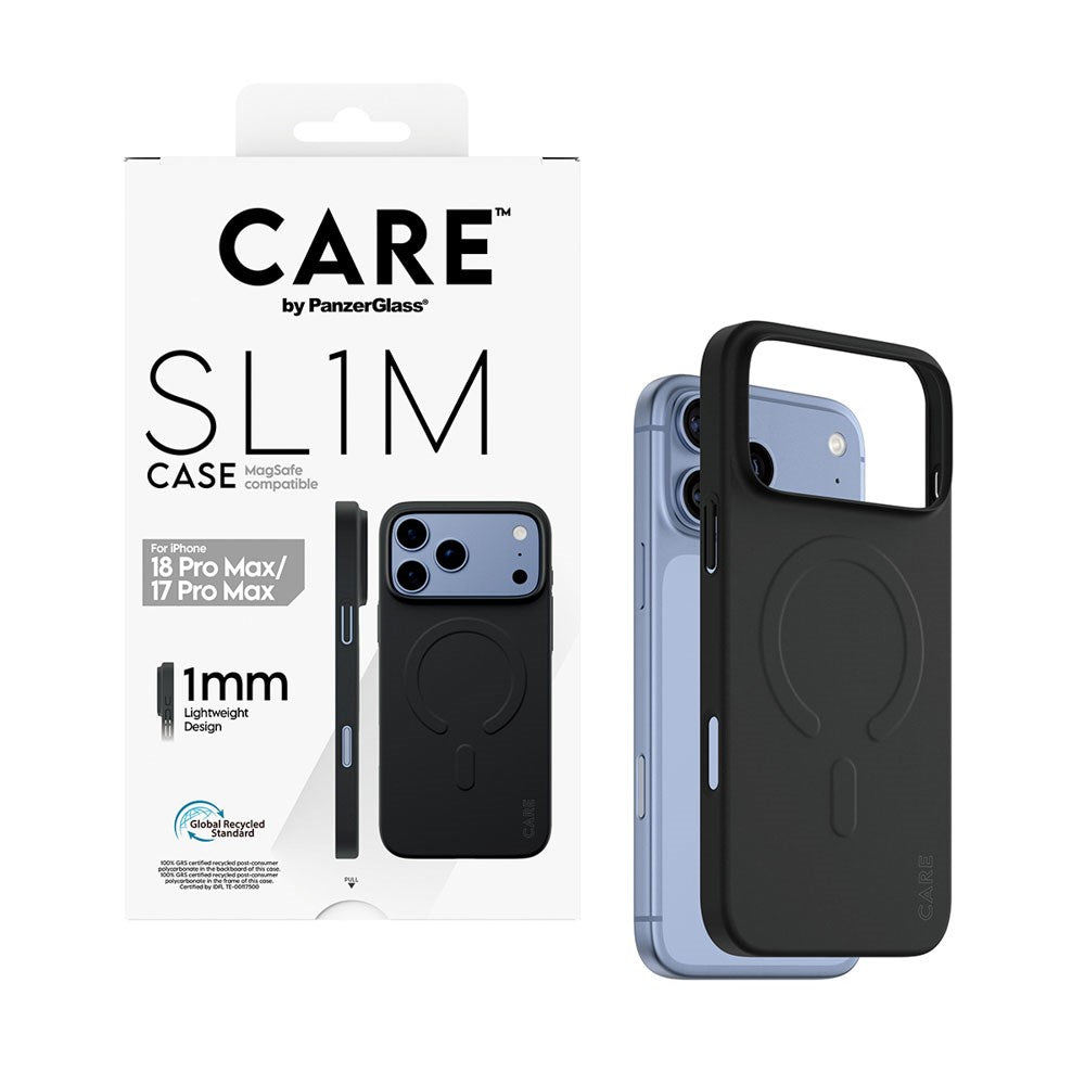 iPhone 18 Pro Max  / 17 Pro Max CARE by PanzerGlass SL1M Case - MagSafe Kompatibel - Sort