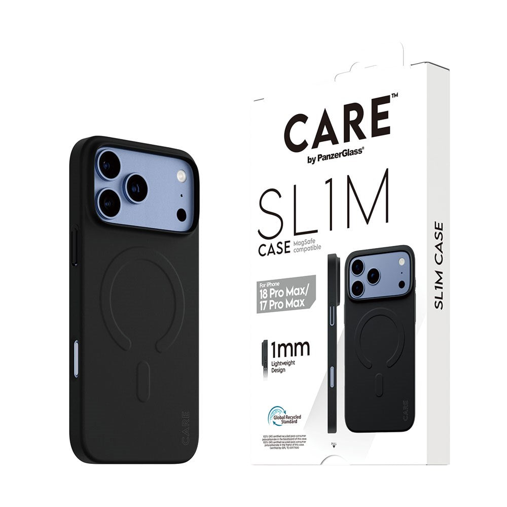 iPhone 18 Pro Max  / 17 Pro Max CARE by PanzerGlass SL1M Case - MagSafe Kompatibel - Sort