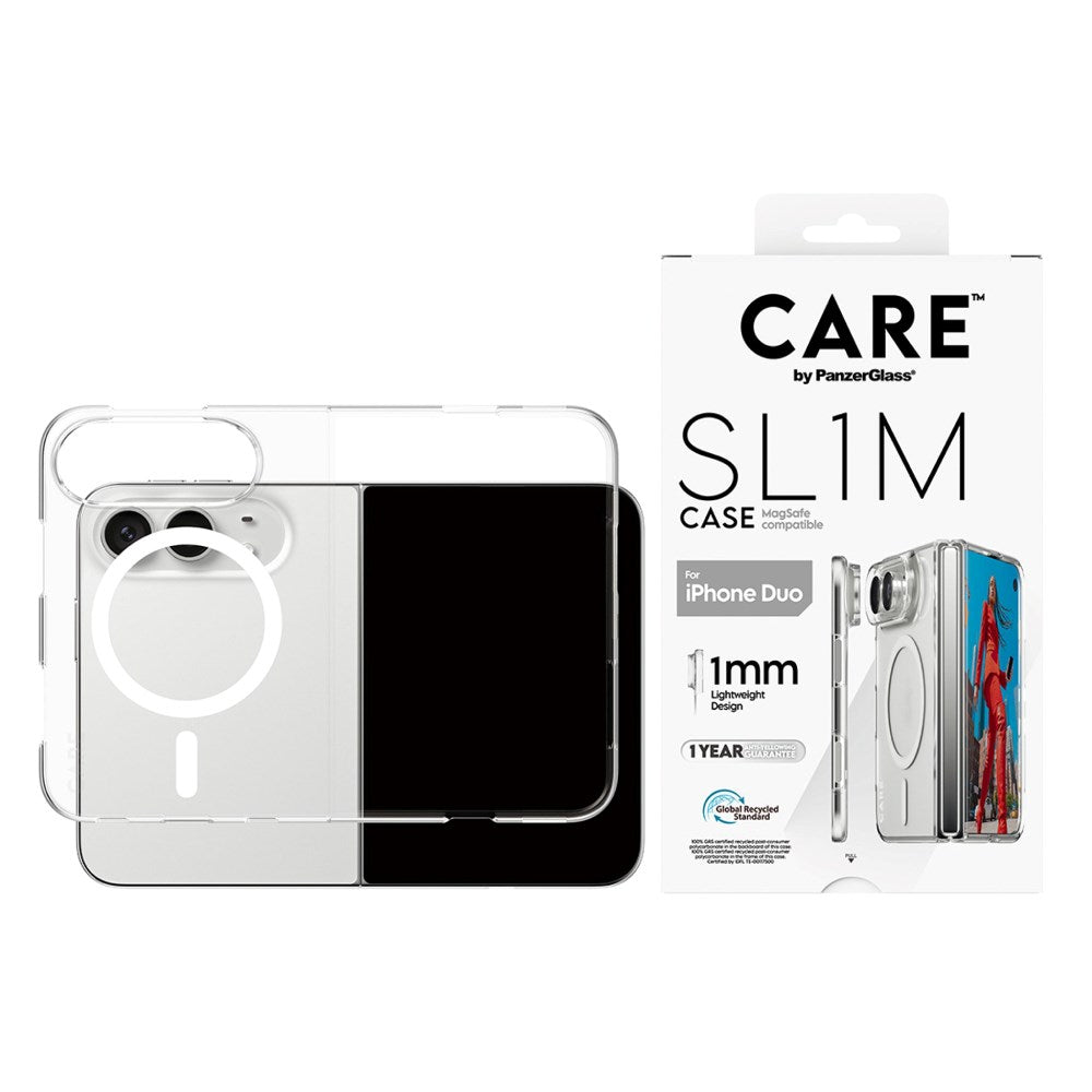 iPhone Duo CARE by PanzerGlass SLIM Case MagSafe Kompatibel - Gennemsigtig