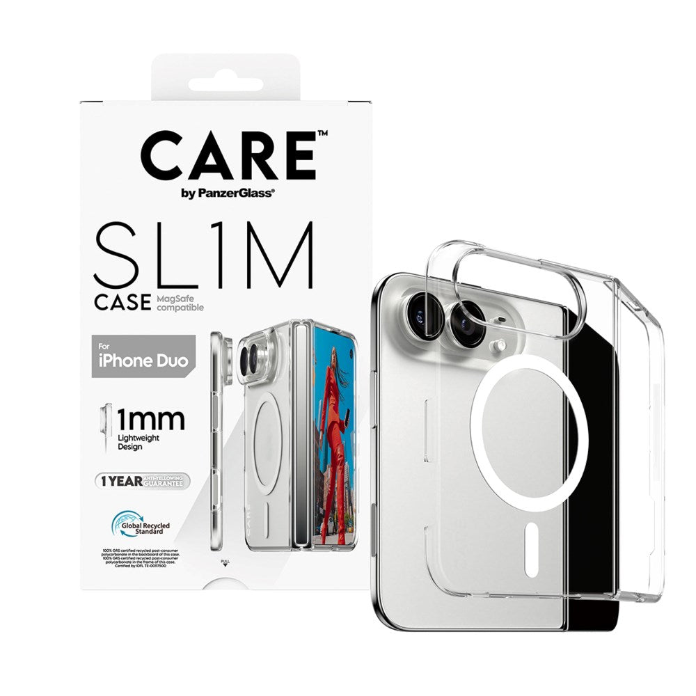 iPhone Duo CARE by PanzerGlass SLIM Case MagSafe Kompatibel - Gennemsigtig
