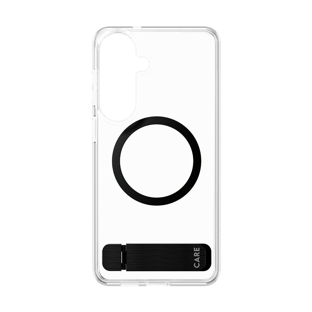 Samsung Galaxy S26+ (Plus) CARE by PanzerGlass Feature Kickstand Case - Qi Kompatibel - Transparent / Black