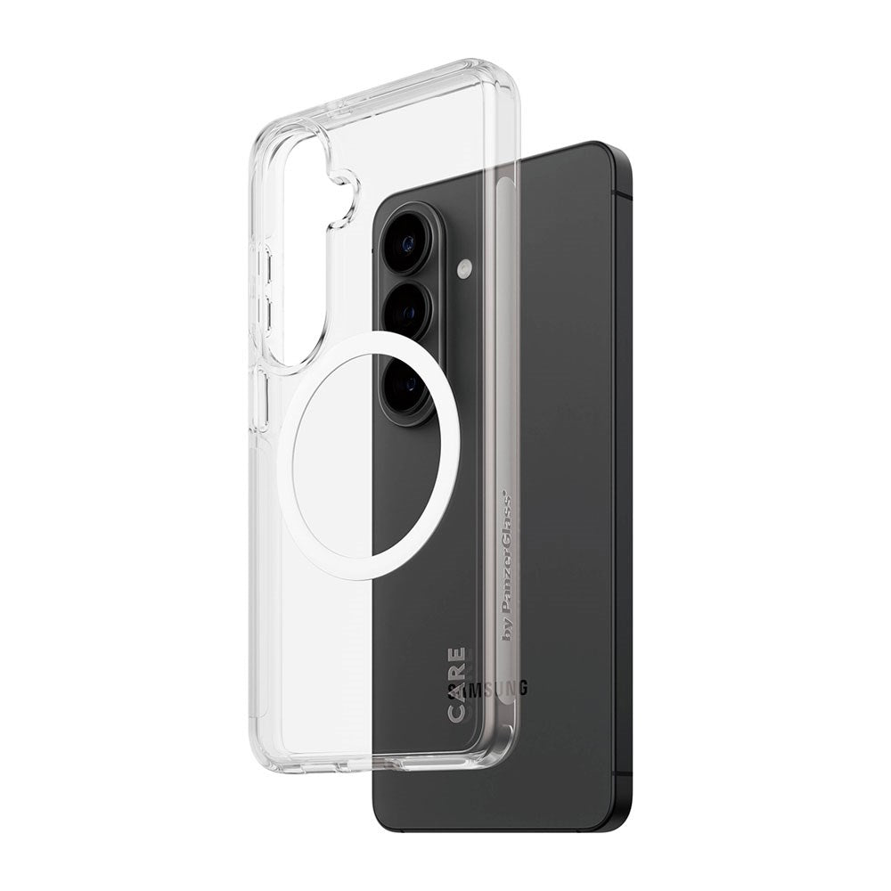 Samsung Galaxy S26 CARE by PanzerGlass Urban Explorer Case - Qi Kompatibel - Gennemsigtig / Hvid