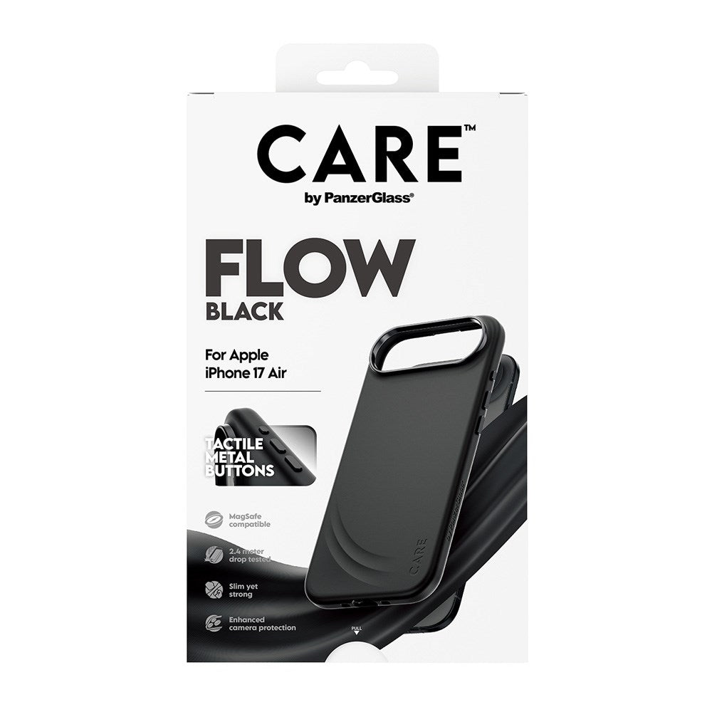 CARE by PanzerGlass iPhone Air Feature Flow Case - MagSafe Kompatibel - Sort