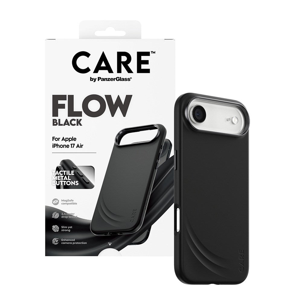 CARE by PanzerGlass iPhone Air Feature Flow Case - MagSafe Kompatibel - Sort