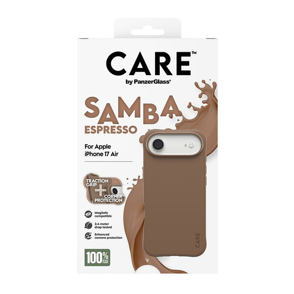 CARE by PanzerGlass iPhone Air Fashionable Samba Case - MagSafe Kompatibel - Espresso